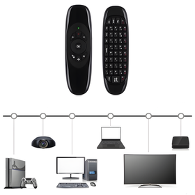 Bezprzewodowy pilot Air Mouse z klawiaturą QWERTY – Smart TV, PC, Android, 2.4 GHz