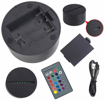 Dziecięca LAMPKA Nocna LED samolot na tle kuli ziemskiej RGB + pilot ZD98D