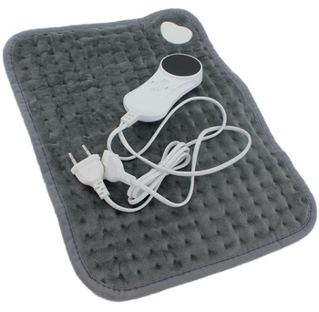 Elektryczna PODUSZKA z funkcją grzania pilot 30x40cm szara