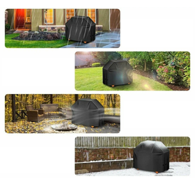 Pokrowiec na grill gazowy 160 cm – wodoodporny, odporny na UV, czarny