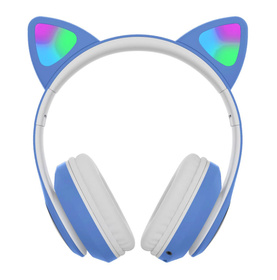 ZS7G SŁUCHAWKI BT 5.0 LED NIEBIESKIE