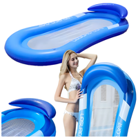 Materac dmuchany z siateczką – do pływania i plażowania, 150x75 cm, max 90 kg niebieski