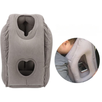 DA413 POMPOWANA PODUSZKA PODRÓŻNA SZARA