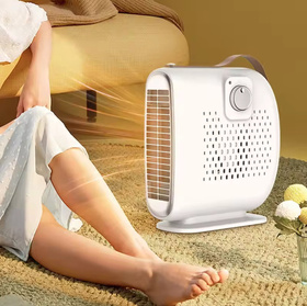 Kompaktowy wentylator przenośny z regulacją siły nawiewu – 500W, 2 stopnie biały DA313 