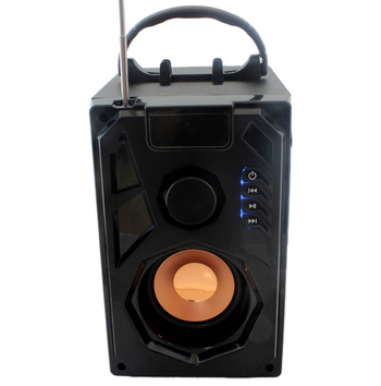 Przenośny głośnik Bluetooth kolumnowy z radiem FM i akumulatorem czarny ZS53
