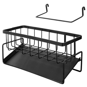 Stojący ORGANIZER kuchenny stalowy 23x9x10cm czarny DA219
