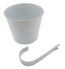 DONICZKA Balkonowa z Uchwytem Duża 16cm biała AG691D 
