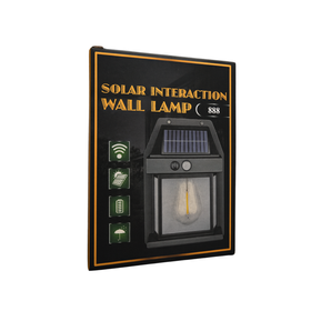 Kinkiet solarny LED retro z czujnikiem zmierzchu – lampa ogrodowa elewacyjna E27