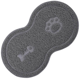 Antypoślizgowa MATA pod Miski psa kota pvc 45x26cm ciemno szara DA152A