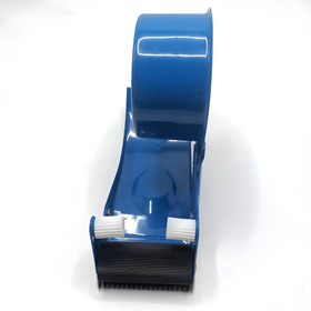 Dyspenser do taśmy pakowej – metalowy ergonomiczny do 5 cm z ostrzem – niebieski