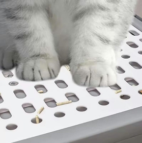 Duża kryta kuweta dla kota z wysuwaną szufladą – łatwe czyszczenie 51x38x35,5cm ZW31