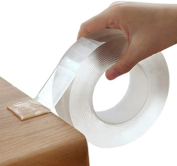 Taśma dwustronna przezroczysta wielokrotnego użytku 3m - Idealna do dywanów, kabli, listew, odporna na wodę AG714A