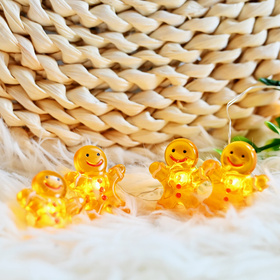 Lampki choinkowe świąteczne gingerbread man girlanda LED 2m piernikowe ludki 20 diod