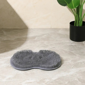 Silikonowy MASAŻER do Pleców Myjka do Kąpieli 28x21cm szary DA85