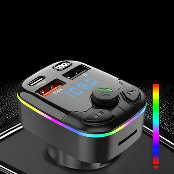Transmiter FM Bluetooth 5.0, USB, SD, głośnomówiący, z wyświetlaczem LCD, MP3/WMA/WAV 