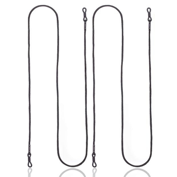 Zestaw 2 sznurków do okularów czarnych – zawieszki z silikonowym mocowaniem, uniwersalne i eleganckie