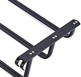 Metalowy wieszak łazienkowy loft – czarny mat, 3 ramiona i haczyki, 59 cm