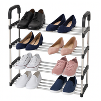 Regał na buty 4-poziomowy metalowy – półka 72×28×57 cm