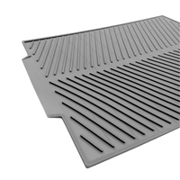 Elastyczny ociekacz do naczyń z PVC – zwijany, antypoślizgowy, szary 43×33,5 cm