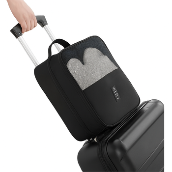 Torba na buty podróżna organizer – wodoodporna, kompaktowa, z uchwytem i zamkiem czarna