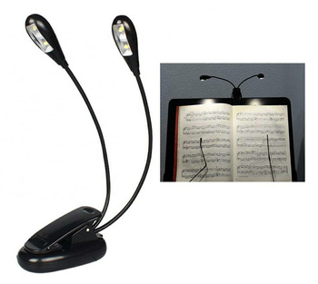 Bezprzewodowa LAMPKA LED z Klipsem Podwójna czarna