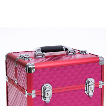 Duży kuferek kosmetyczny XXL na kółkach – walizka kosmetyczna trolley 2w1