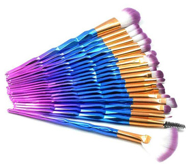 Zestaw 20 PĘDZLI do Makijażu w Stylu Unicorn Jednorożec Pędzel AG798