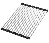 OCIEKACZ na ZLEW 15Stalowych Drążków Rozwijany 47x30cm AG882
