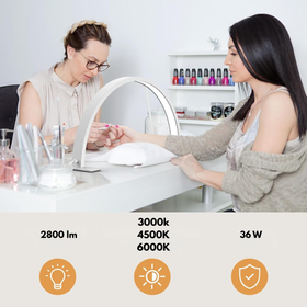 Profesjonalna lampa LED Moon 36W do salonu kosmetycznego, manicure, tatuażu