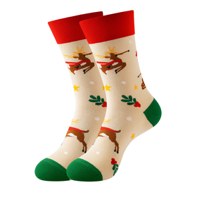 Skarpety świąteczne damskie renifery 36-39 bawełniane ciepłe prezent