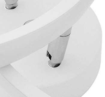 Nowoczesna lampa sufitowa LED 12,5W – modernistyczny plafon, biała, 2 taśmy LED