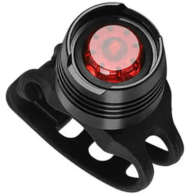 Zestaw LAMPEK Rowerowych LED Przednia Tylna Rotacja 360 czarne ZD114
