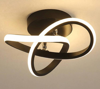 Sufitowa LAMPA LED 70 diod 24W 26x12x10cm czarna ZD77B