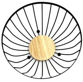 Metalowy koszyk na owoce czarny 25 cm – elegancka misa na nóżkach, nowoczesna dekoracja kuchni