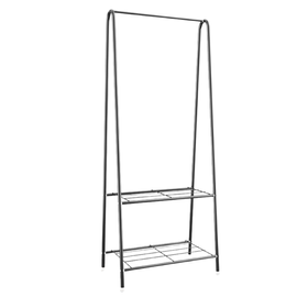 Stojak na ubrania metalowy podłogowy LOFT – wieszak z półkami do przedpokoju