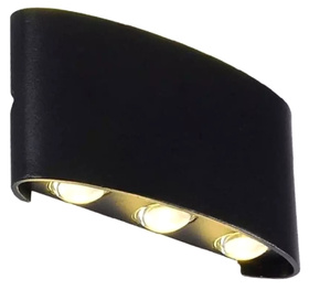 KINKIET wewnętrzny lub zewnętrzny lampa naścienna 6LED 600lm czarny ZD90