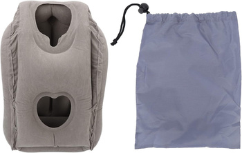 DA413 POMPOWANA PODUSZKA PODRÓŻNA SZARA