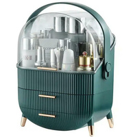 Organizer na Kosmetyki Szkatułka Kufer zielono-złoty