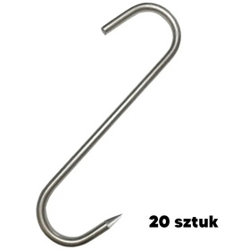 20 HAKÓW Wędzarniczych Haczyki Wędzarskie Typ S 13cmx2mm srebrne 