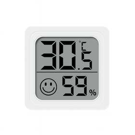 Termometr–higrometr pokojowy – biały mini LCD do pomiaru temperatury i wilgotności