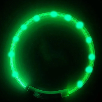 OBROŻA świecąca dla psa LED rozm. L 70cm regulowana zielona DA269