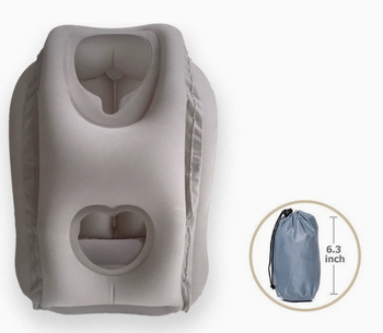 DA413 POMPOWANA PODUSZKA PODRÓŻNA SZARA