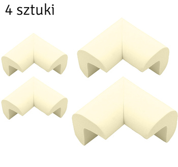 4 x OCHRANIACZ KRAWĘDZI pianka ochronna na meble 4sztuki kremowe AG444H 