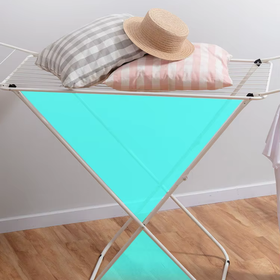 Stojąca suszarka na pranie stalowa składana 11,5 m – biała, balkonowa