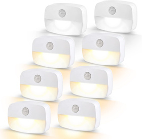 Lampka LED z czujnikiem ruchu PIR – bezprzewodowa, ciepłe światło, 3000K 1 sztuka