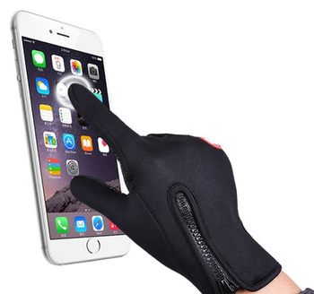 Zimowe RĘKAWICE do obsługi Smartfona Telefonu rozm. L Unisex czarne BQ19H