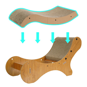 Drapak dla kota leżanka tekturowa 78 cm – stabilny i ekologiczny