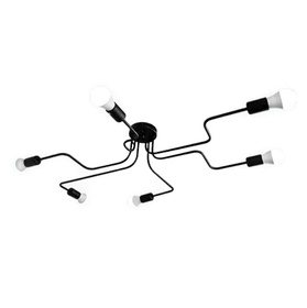 ŻYRANDOL LAMPA WISZĄCA 6 pkt ŚWIATŁA E27 60W czarny ZD74F 