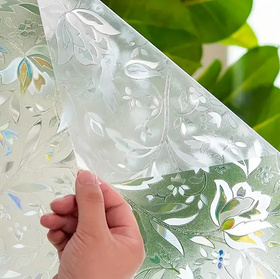 Ozdobna FOLIA do Szyb Okien Samoprzylepna 200x45cm iwzór kwiaty AG977B