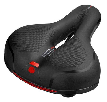 Piankowe siodełko rowerowe z amortyzacją i wentylacją – komfort na długie trasy czarne